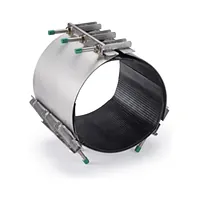 Triple repair clamp Georg Fischer Multi/Clamp with stainless steel band and ribbed rubber lining