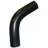 Black 45-degree extended polyethylene pipe elbow, 16 Bar.