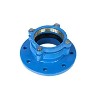 16 Bar cast iron flange adapter for PE and PVC pipes.