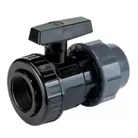 PVC-U valve with compression fitting, 16 Bar pressure rating.