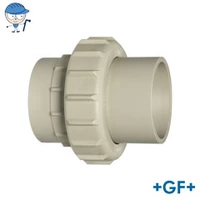 GF+ PP-H Standard Union S8.3/SDR17.6 pipe fitting, 6 Bar.