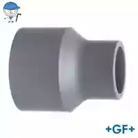 Grey ABS long reducing bush pipe fitting, 10 Bar.