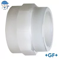 PVDF standard adaptor socket with female Rp thread, 16 Bar.