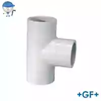 PP-H 90° equal standard tee pipe fitting, SDR17.6, for 10 Bar systems.