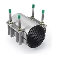 Heavy-duty stainless steel Double Clamp, 500mm, for pipe repair.