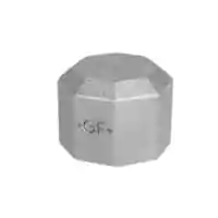 Galvanized steel octagonal pipe cap, 20 Bar.