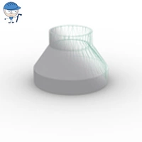 Grey PVC-U vent reducing socket for pipe systems.
