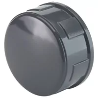 Grey PVC-U threaded Rp end cap with 16 Bar pressure rating.