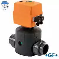 GF+ e-DIASTAR Type 514 PVC-U electric actuated diaphragm valve, 10 Bar.