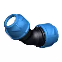 45° iJoint polypropylene elbow fitting, 16 Bar.