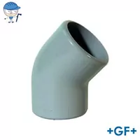 Elbow 45° PVC-C pipe fitting, 16 Bar.