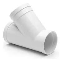 PVC-U 45-degree reduced vent tee pipe fitting.