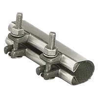 Stainless steel 150mm snap clamp for exhaust pipe repair and connection.