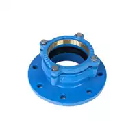 16 Bar cast iron flange adapter for PE and PVC pipes.
