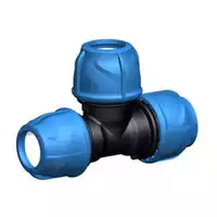 90° Tee iJoint polypropylene compression fitting, 16 Bar rated.