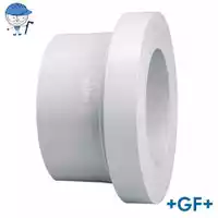 White PP-H standard flange adaptor S5/SDR11, 10 Bar.