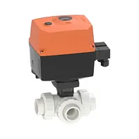 Robinet cu bilă cu 3 căi tip 543 Pro PVDF 100-230V