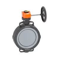 Wafer-style intermediate installation butterfly valve type 567 ABS With gear box