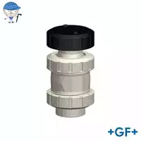 Georg Fischer ventilating valve type 595 in PP-H plastic, rated for 10 Bar.