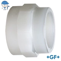PVDF standard adaptor socket with female Rp thread, 16 Bar.