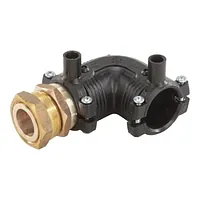 Cot tranziție 90 grade PEHD/alamă cu racord olandez SDR11 PN16