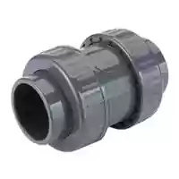 16 Bar PVC-U check valve with solvent cement sockets.