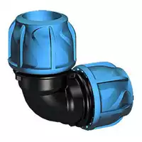 90° iJoint polypropylene elbow fitting, 16 Bar.