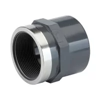 PVC-U plain and threaded socket (Rp) rated for 16 Bar.