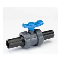 PVC-U ball valve with PE100 SDR11 spigots, 16 Bar.