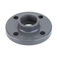 Grey PVC-U threaded fixed flange with Rp threads, 16 Bar.