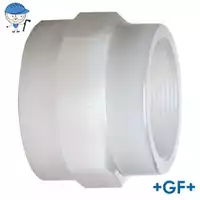 PVDF standard adaptor socket with female Rp thread, 16 Bar.