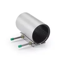 Stainless steel single band pipe repair clamp, 500mm long.