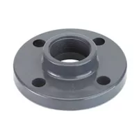 Grey PVC-U threaded fixed flange with Rp threads, 16 Bar.