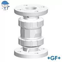 GF Type 561 PVDF check valve with fixed metric flanges, 16 Bar.