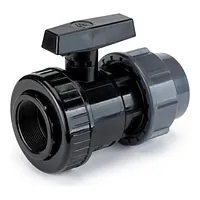 PVC-U valve with compression fitting, 16 Bar pressure rating.