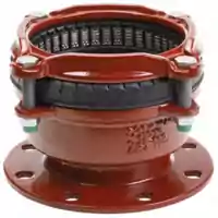 Red cast iron Wide Range Flange Adaptor Restraint.