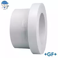 GF+ PP-H standard flange adaptor S8.3/SDR17.6, 10 Bar pressure rating.
