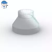 Grey PVC-U vent reducing socket for pipe systems.