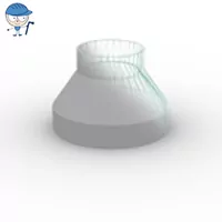 Grey PVC-U vent reducing socket for pipe systems.