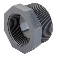 PVC-U threaded reducing bush with a 16 Bar pressure rating.