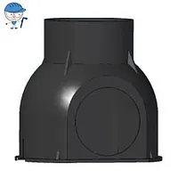 Black PE-HD hydrophore manhole base.