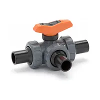 Robinet cu bilă cu 3 căi ecoFIT tip 543 Pro PVC-U