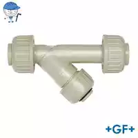 Line strainer Type 305 in PP-H plastic, rated for 10 Bar.