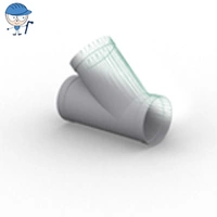 PVC-U 45-degree reduced vent tee pipe fitting.