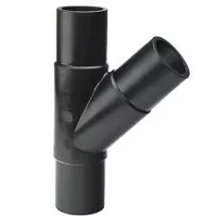 Polyethylene 45-degree long tee pipe fitting, 16 Bar.