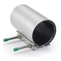 Stainless steel single band pipe repair clamp, 500mm long.