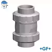 Georg Fischer Type 562 check valve in gray PVC-C, rated for 16 Bar.