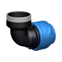 iJoint 90° polypropylene elbow with a female threaded off-take, 16 Bar.