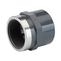 PVC-U plain and threaded socket (Rp) rated for 16 Bar.