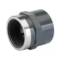 PVC-U plain and threaded socket (Rp) rated for 16 Bar.